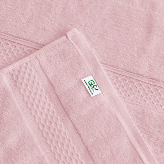 100% Cotton Bath Towel Sets of 6 Pieces, 2 Bath Towels 2 Hand Towels 2 Washcloths, Highly Absorbent Towels for Bathroom, Gym, Hotel (Blush Pink)