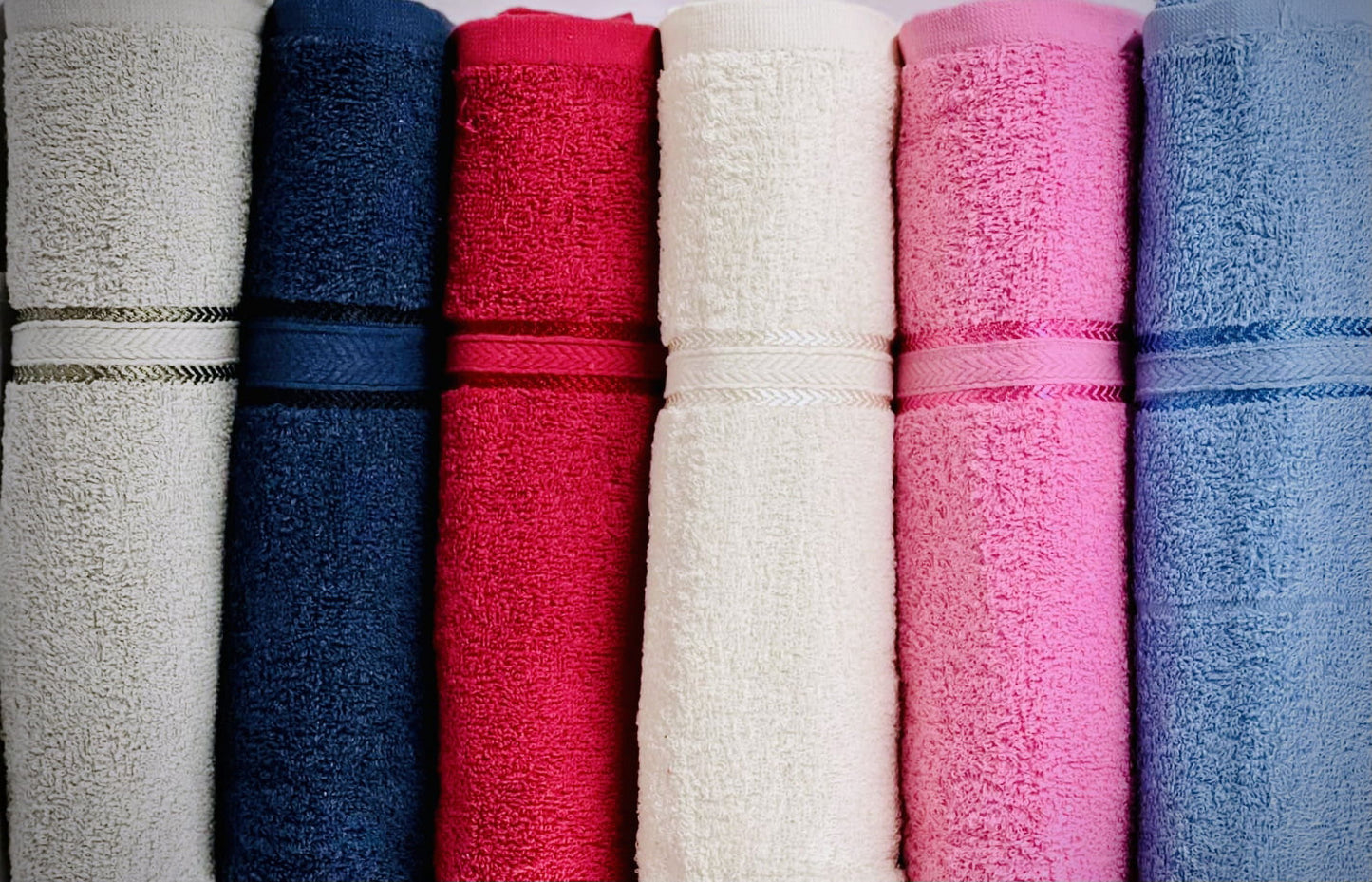 Pack of 6 Bath Towels 27 X 54 Inches, 100% Cotton, Larger & Lighter Weight, Quicker to Dry, Super Soft and Absorbent, Perfect for Bathroom (Multicolor, Pack of 6 (27''X54''))