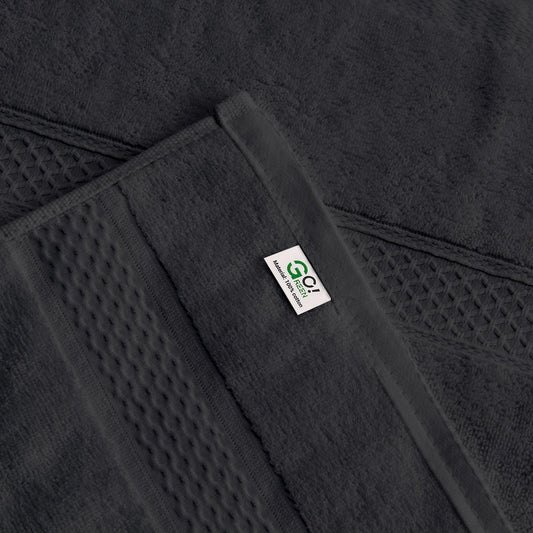 100% Cotton 4-Pack Bath Towel Sets of 4, Bath Towel Highly Absorbent Towels for Bathroom, Gym, Hotel (Dark Gray)