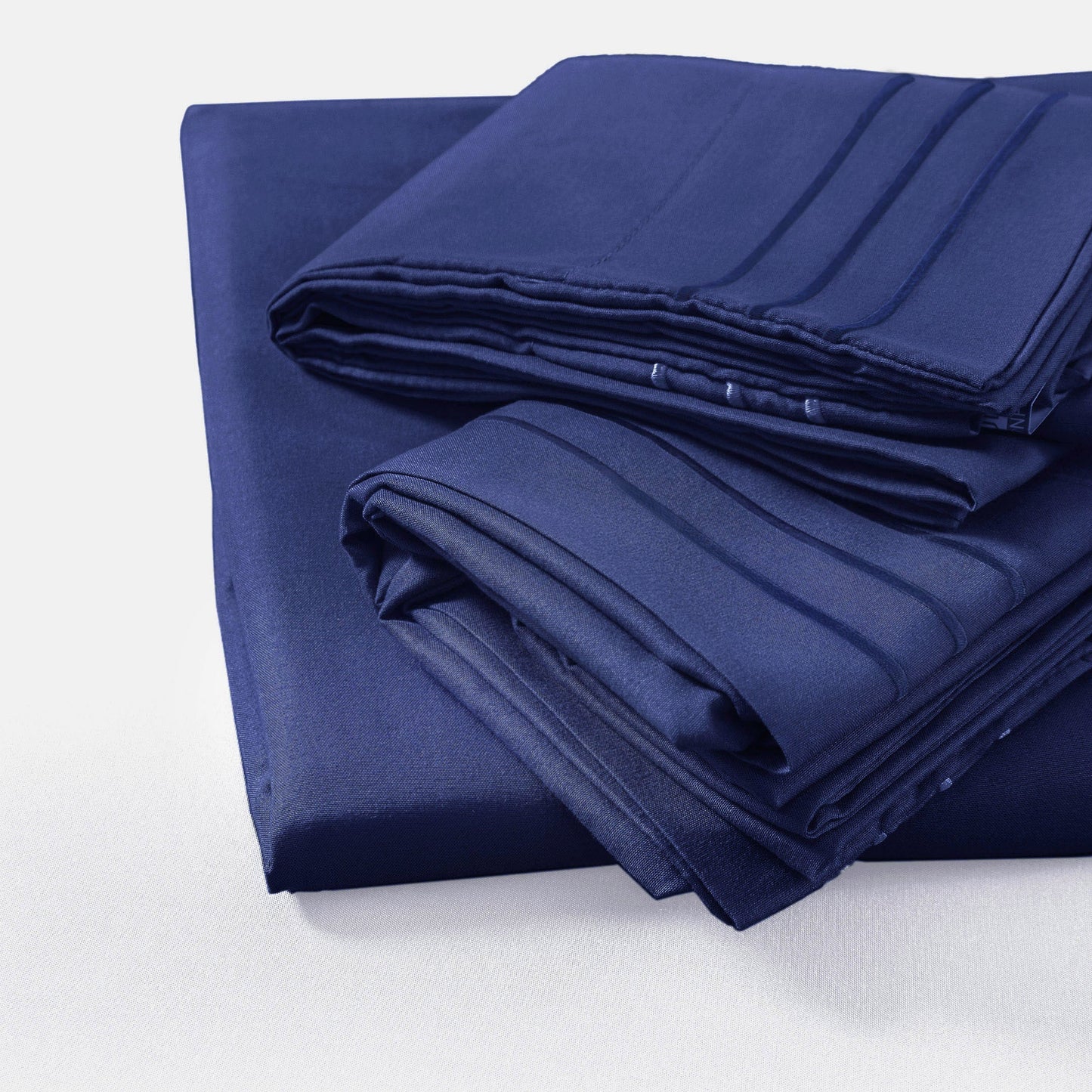 Prime Towle Solid Blue Bed Sheet Set – Ultra Soft Breathable Microfiber Bedding with Pillowcases, Lightweight Wrinkle Resistant All Season Sheets for Everyday Comfort