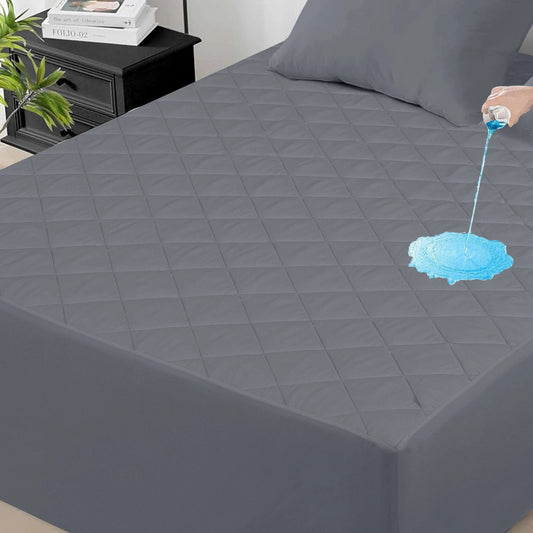 Waterproof Mattress Pad Deep Pocket – Quilted Soft Breathable Mattress Protector
