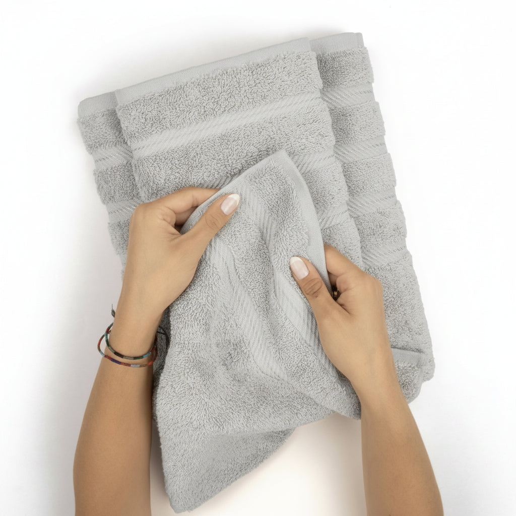 Luxury 4 Piece Bath Towel Set, 100% Cotton Turkish Bath Towels for Bathroom, Beige
