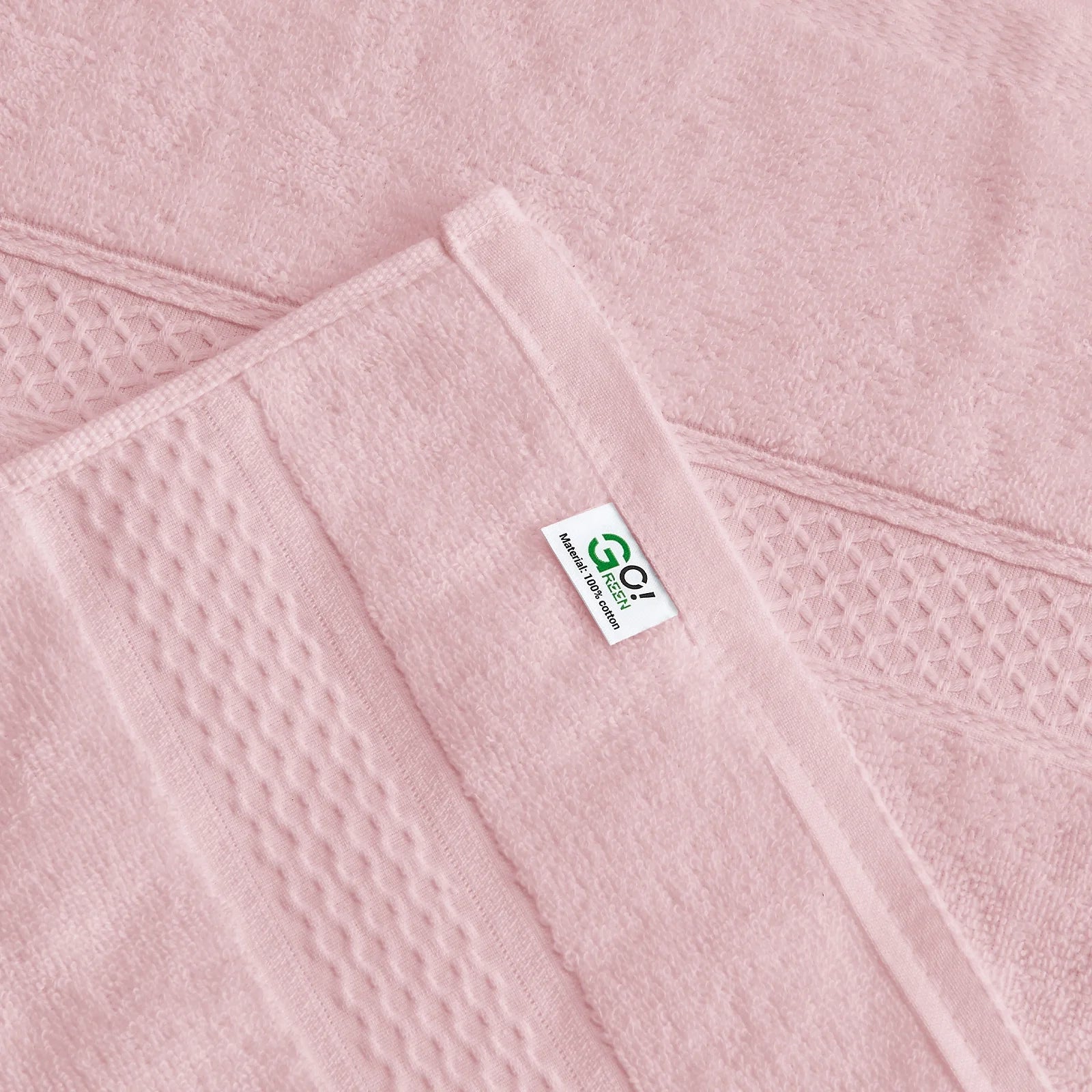 100% Cotton Bath Towel Sets of 6 Pieces, 2 Bath Towels 2 Hand Towels 2 Washcloths, Highly Absorbent Towels for Bathroom, Gym, Hotel (Blush Pink)