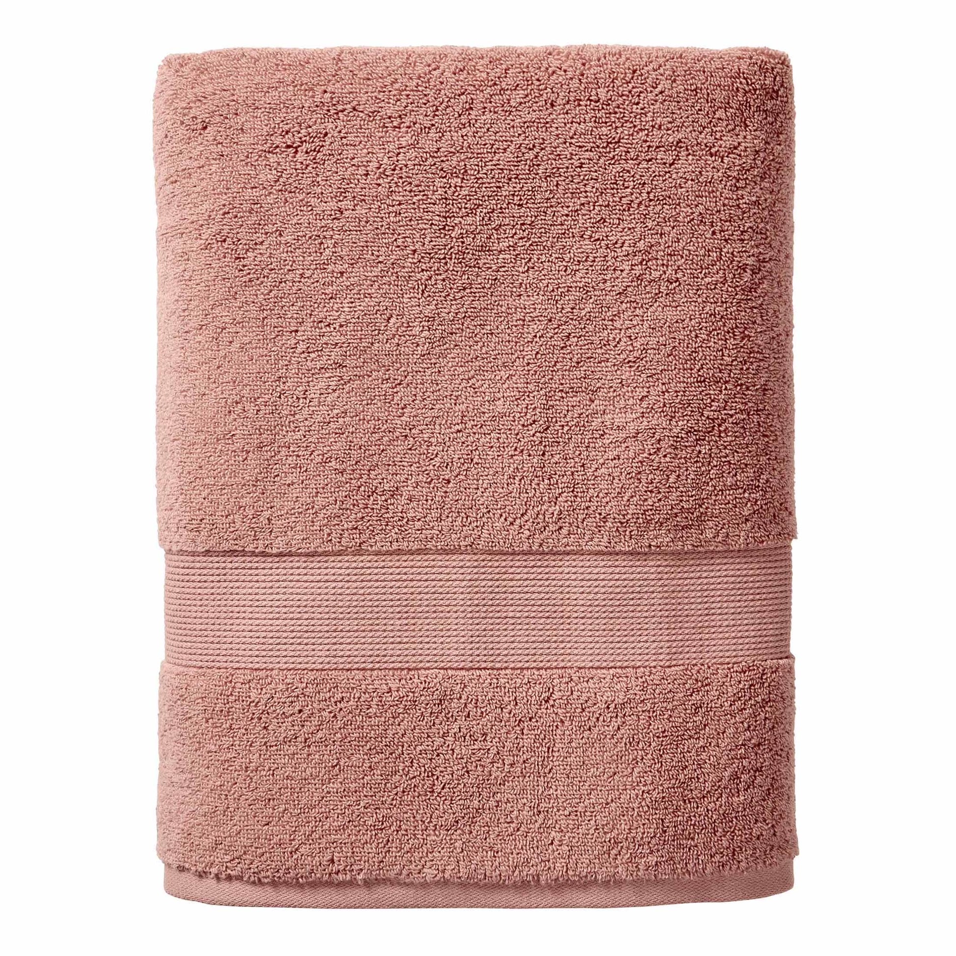 Signature Soft Solid Cotton Bath Towel – Old Rose | Ultra Absorbent, Plush & Luxury Feel