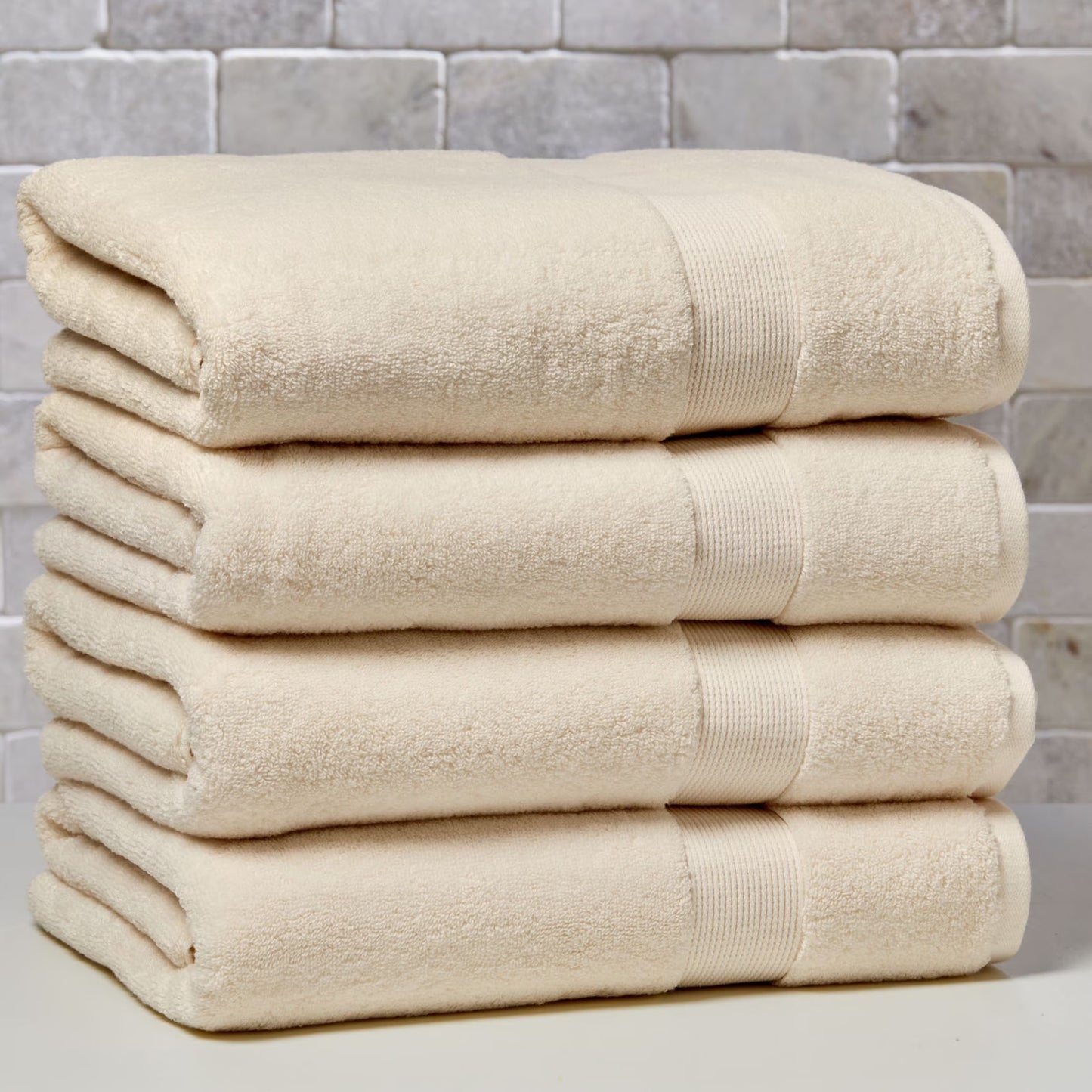 Signature Soft Solid Cotton Bath Towel – Vanilla Dream | Ultra Soft, Highly Absorbent, Luxury Bathroom Towel