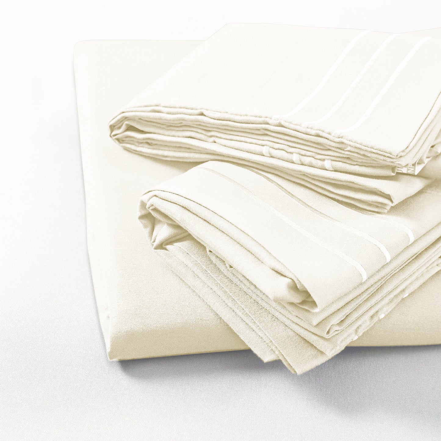 Prime Towel Solid White Bed Sheet Set – Ultra Soft Breathable Microfiber Bedding with Pillowcases, Lightweight Wrinkle Resistant All Season Sheets for Everyday Comfort