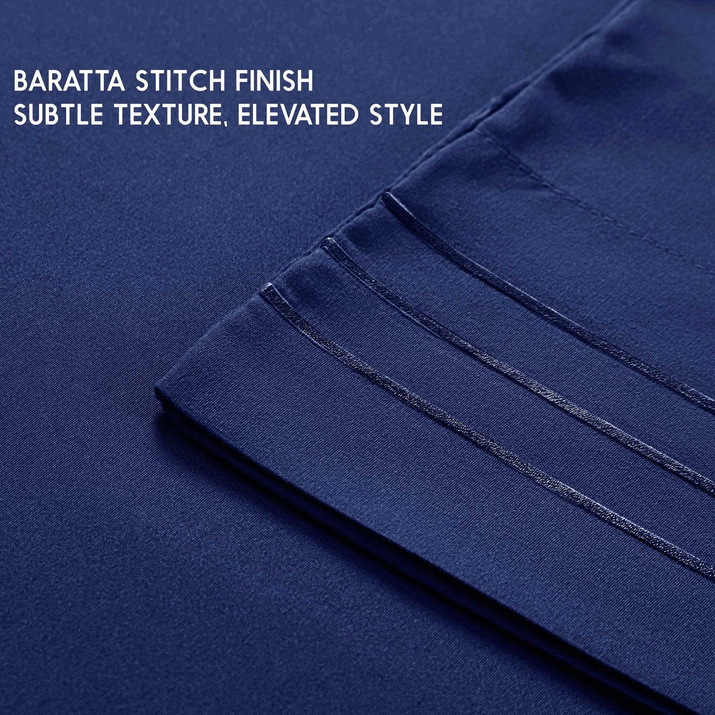 Prime Towle Solid Blue Bed Sheet Set – Ultra Soft Breathable Microfiber Bedding with Pillowcases, Lightweight Wrinkle Resistant All Season Sheets for Everyday Comfort