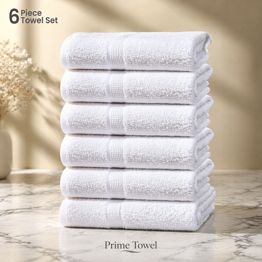 Luxury Cotton Towel Set – Ultra Soft and Highly Absorbent Towels Pack of 6