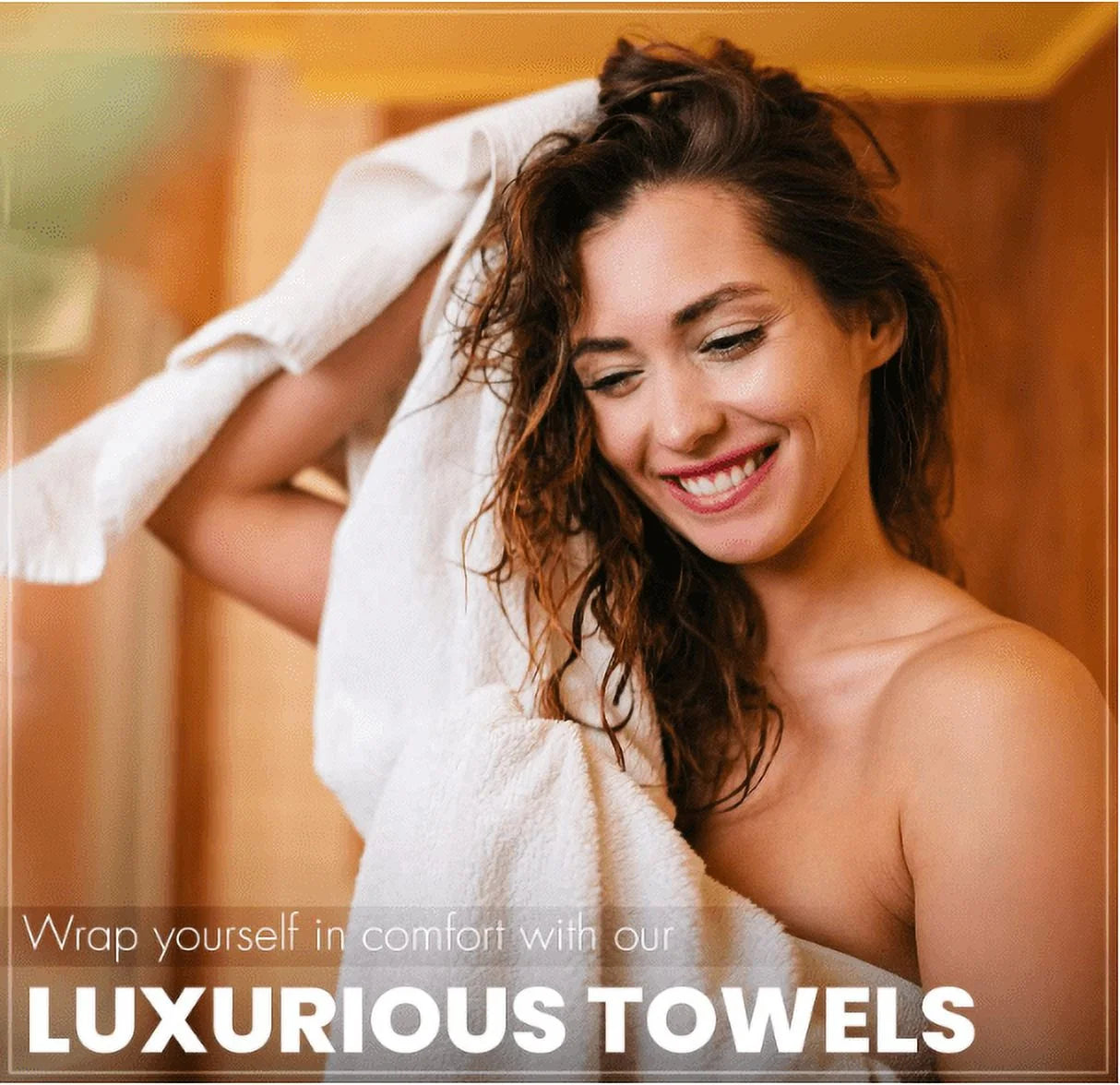 Pack of 6 Bath Towels 27 X 54 Inches, 100% Cotton, Larger & Lighter Weight, Quicker to Dry, Super Soft and Absorbent, Perfect for Bathroom (Multicolor, Pack of 6 (27''X54''))