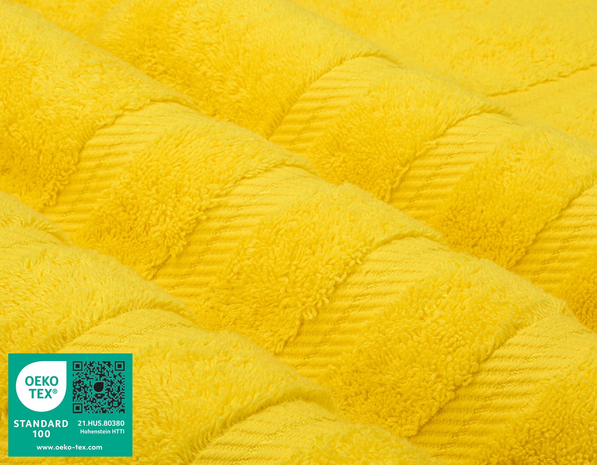 Luxury 4 Piece Bath Towel Set, 100% Cotton Turkish Bath Towels for Bathroom, Yellow