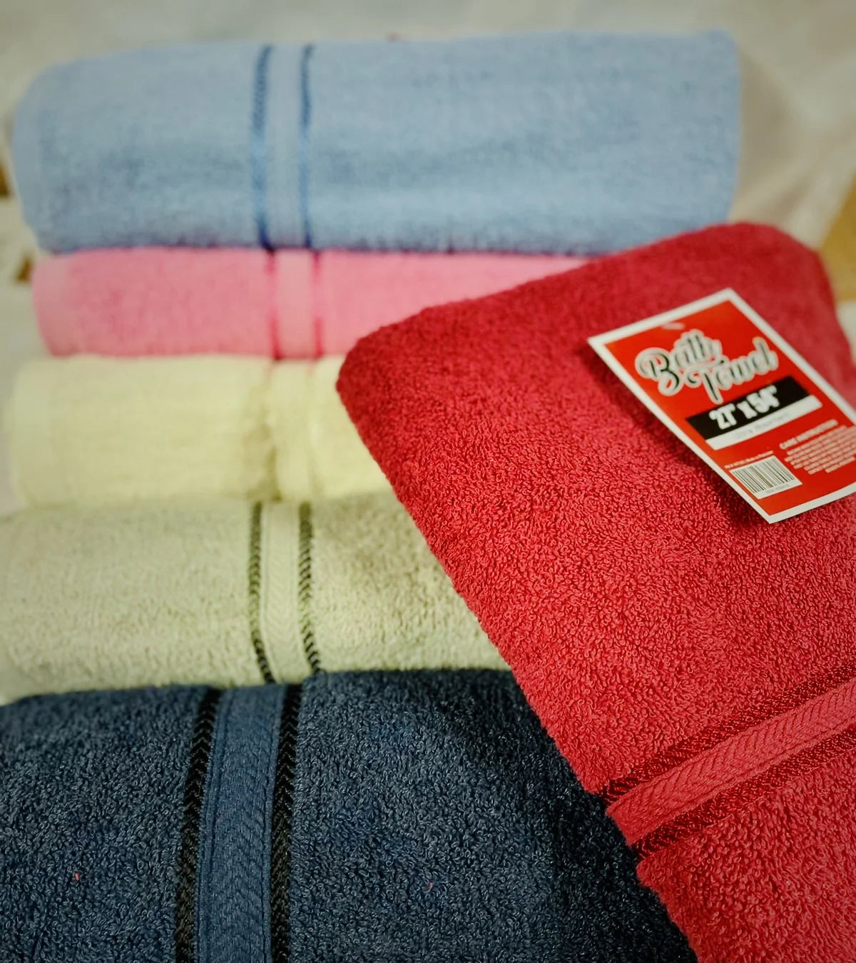 Pack of 6 Bath Towels 27 X 54 Inches, 100% Cotton, Larger & Lighter Weight, Quicker to Dry, Super Soft and Absorbent, Perfect for Bathroom (Multicolor, Pack of 6 (27''X54''))
