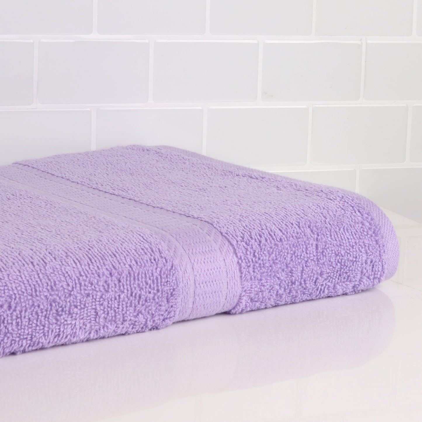 Basic Bath Towel, Soft 100% Cotton and Highly Absorbent Bath Towel, Purple