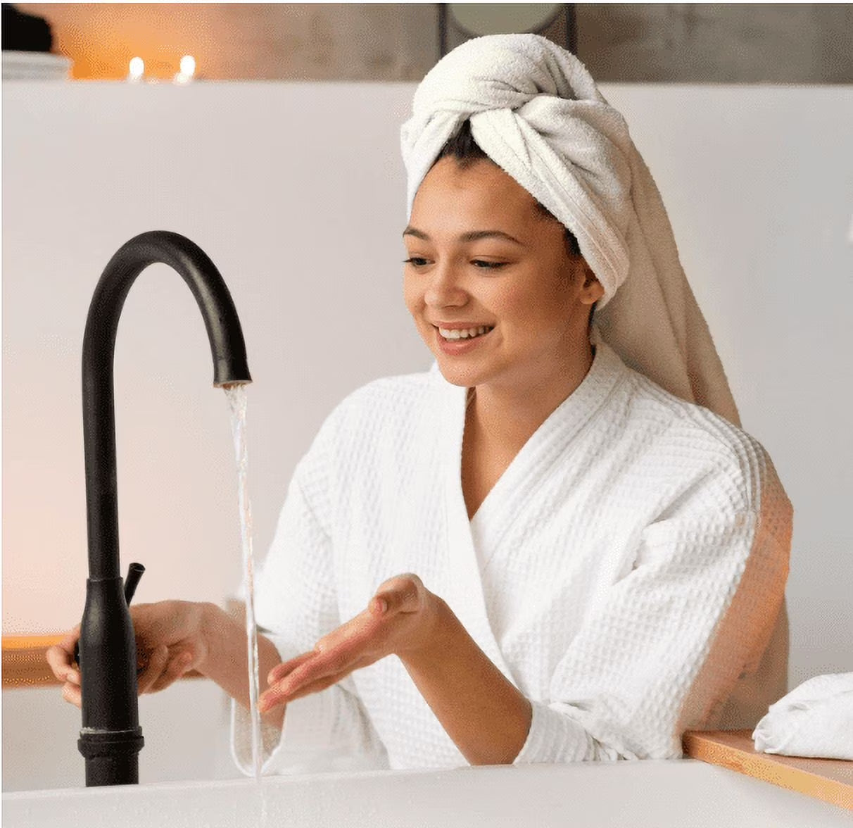 Pack of 6 Bath Towels 27 X 54 Inches, 100% Cotton, Larger & Lighter Weight, Quicker to Dry, Super Soft and Absorbent, Perfect for Bathroom (Multicolor, Pack of 6 (27''X54''))