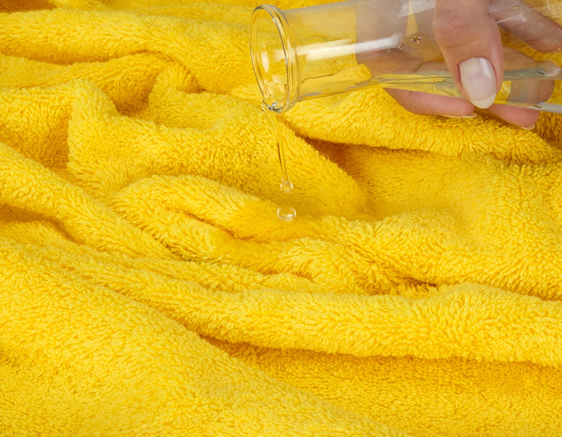 Luxury 4 Piece Bath Towel Set, 100% Cotton Turkish Bath Towels for Bathroom, Yellow