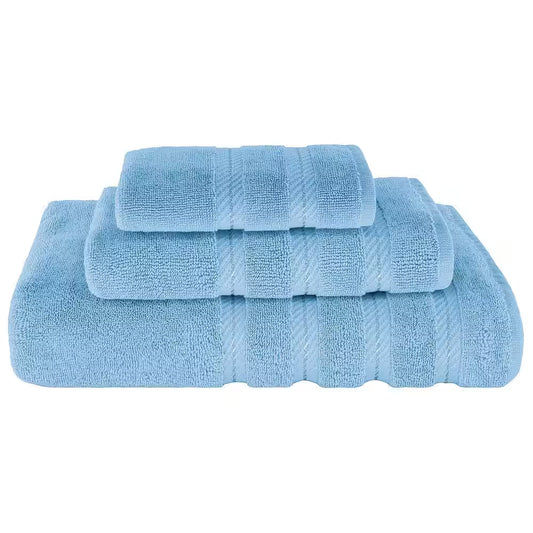 Bath Towel Set 100% Turkish Cotton 3 Piece Towels for Bathroom- Sky Blue