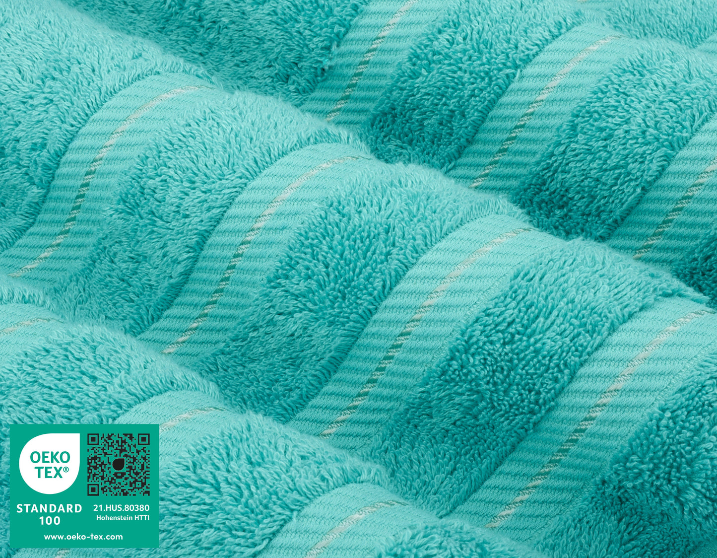 4-Piece Turkish Bath Towel Set, 100% Cotton Ultra-Soft & Highly Absorbent Luxury Towels – Turquoise