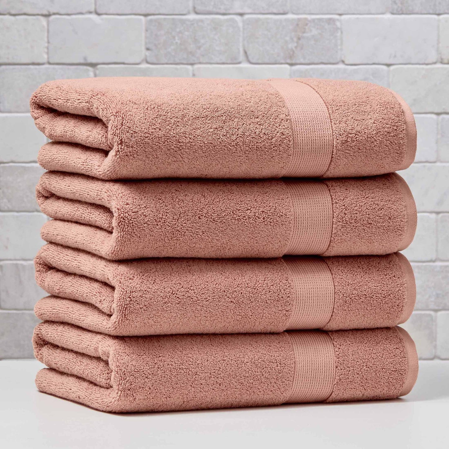 Signature Soft Solid Cotton Bath Towel – Old Rose | Ultra Absorbent, Plush & Luxury Feel