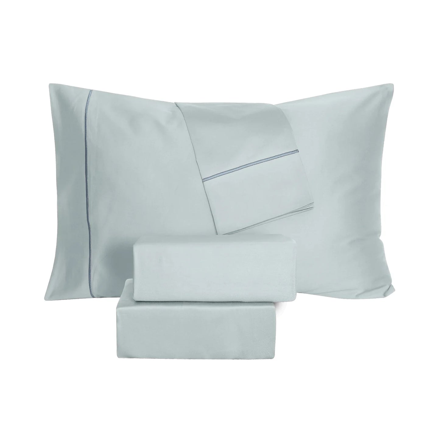 Plain Air Blue Bed Sheet Set – Soft Breathable Microfiber Bedding Set with Pillowcases, Lightweight Wrinkle Resistant All Season Sheet Set for Everyday Comfort