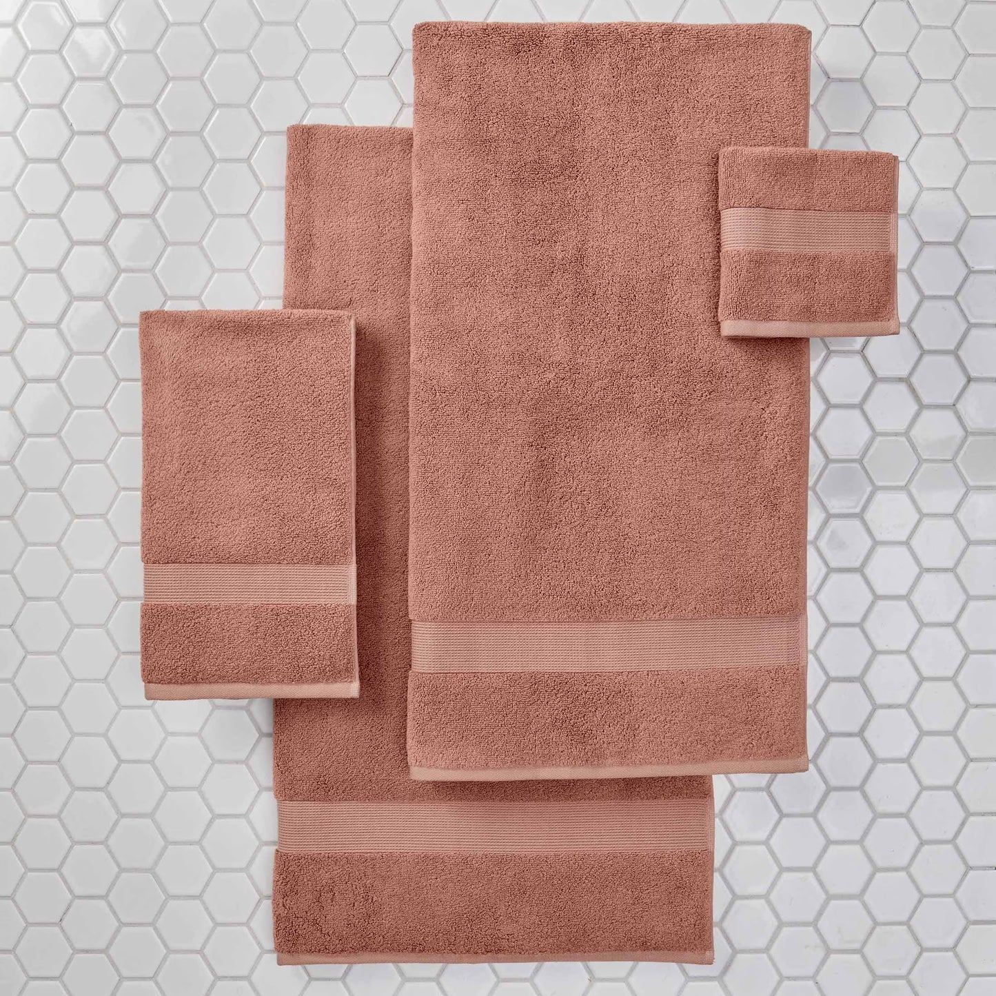 Signature Soft Solid Cotton Bath Towel – Old Rose | Ultra Absorbent, Plush & Luxury Feel