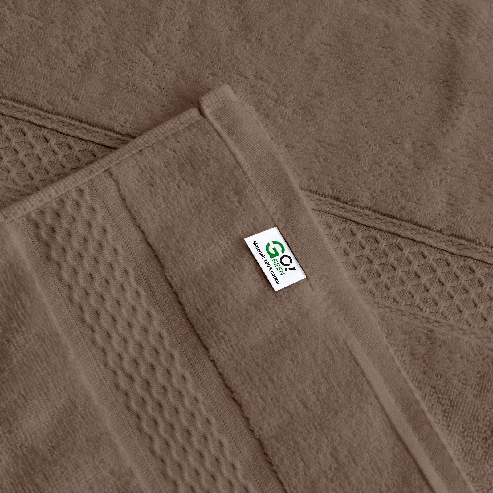 100% Cotton 4-Pack Bath Towel Sets of 4, Bath Towel Highly Absorbent Towels for Bathroom, Gym, Hotel (Brown)
