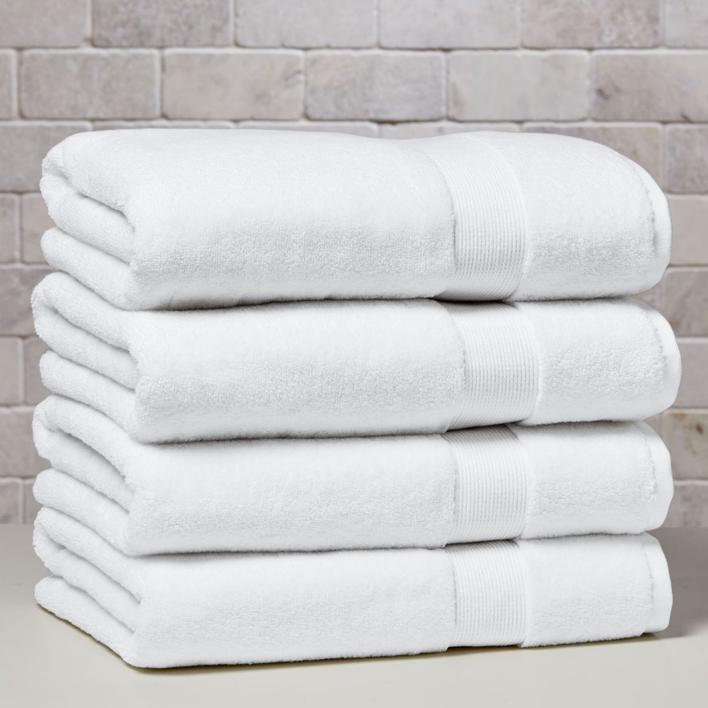 Signature Soft Solid Cotton Bath Towel, Arctic White — 100% Premium Cotton, Ultra Soft & Absorbent, Quick Dry, Hotel Quality Luxury Bath Towel for Bathroom, Spa & Gym