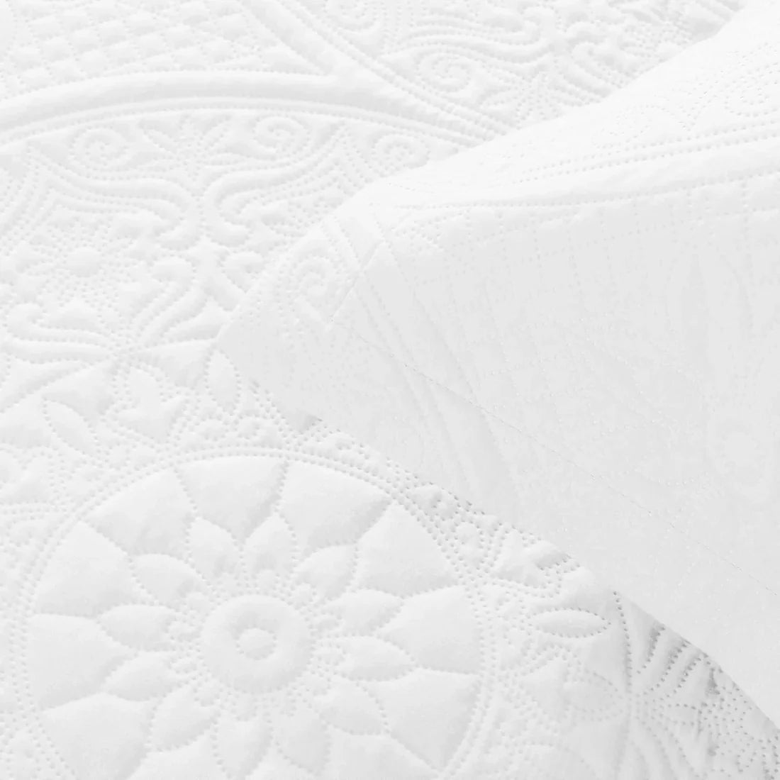 Twin Size Summer Bedspread - Modern Style Coin Pattern Soft Ultrasonic Coverlet Quilts Bedding Set for All Season, 2 Piece (1 Quilt, 1 Pillow Sham)