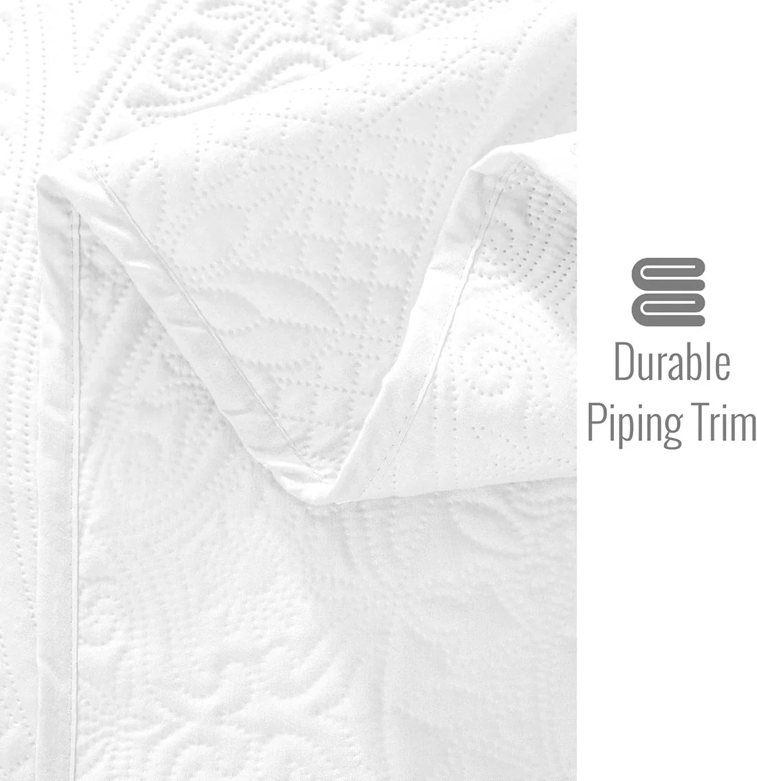 Twin Size Summer Bedspread - Modern Style Coin Pattern Soft Ultrasonic Coverlet Quilts Bedding Set for All Season, 2 Piece (1 Quilt, 1 Pillow Sham)