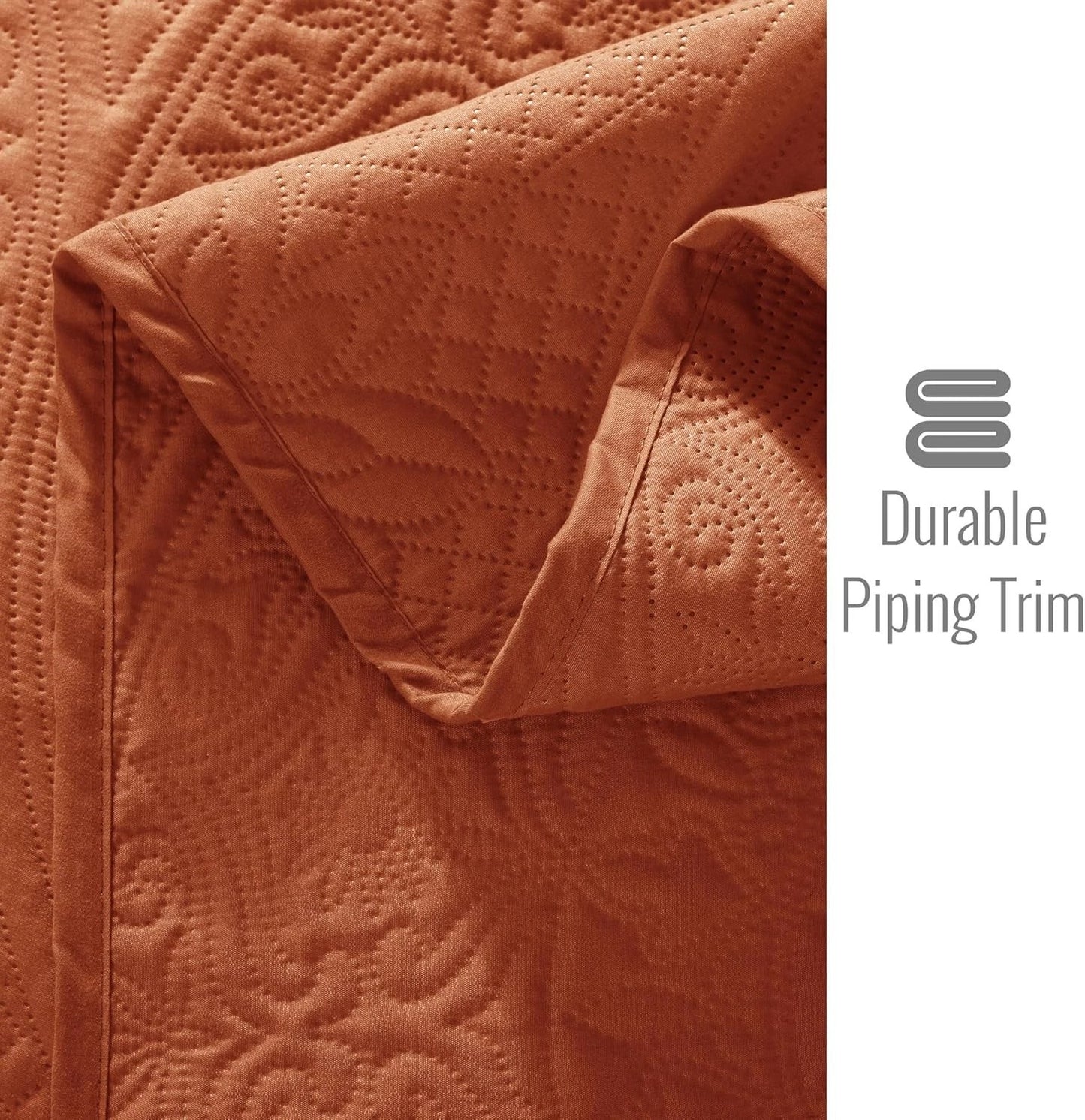 Twin Size Summer Bedspread - Modern Style Coin Pattern Soft Ultrasonic Coverlet Quilts Bedding Set for All Season, 2 Piece (1 Quilt, 1 Pillow Sham)