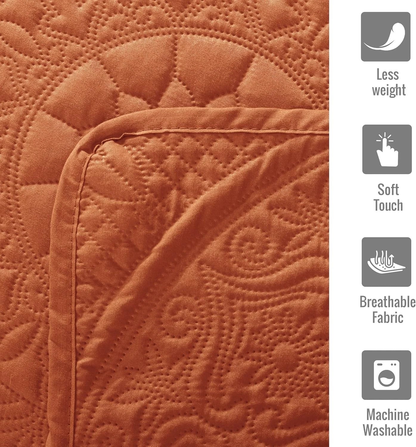 Twin Size Summer Bedspread - Modern Style Coin Pattern Soft Ultrasonic Coverlet Quilts Bedding Set for All Season, 2 Piece (1 Quilt, 1 Pillow Sham)