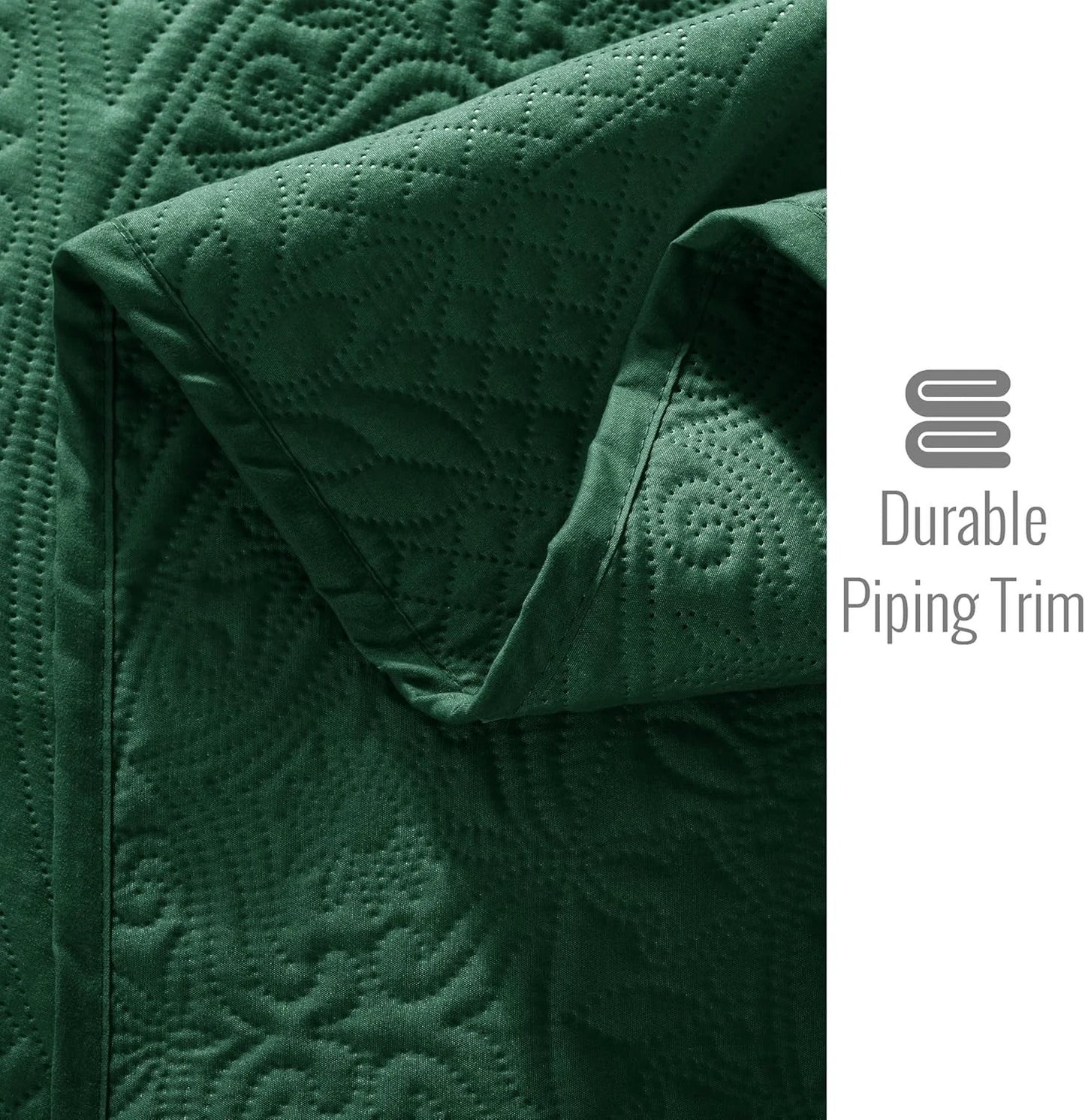 Twin Size Summer Bedspread - Modern Style Coin Pattern Soft Ultrasonic Coverlet Quilts Bedding Set for All Season, 2 Piece (1 Quilt, 1 Pillow Sham)