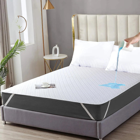 Waterproof Mattress Protector Elastic Straps 100% Waterproof