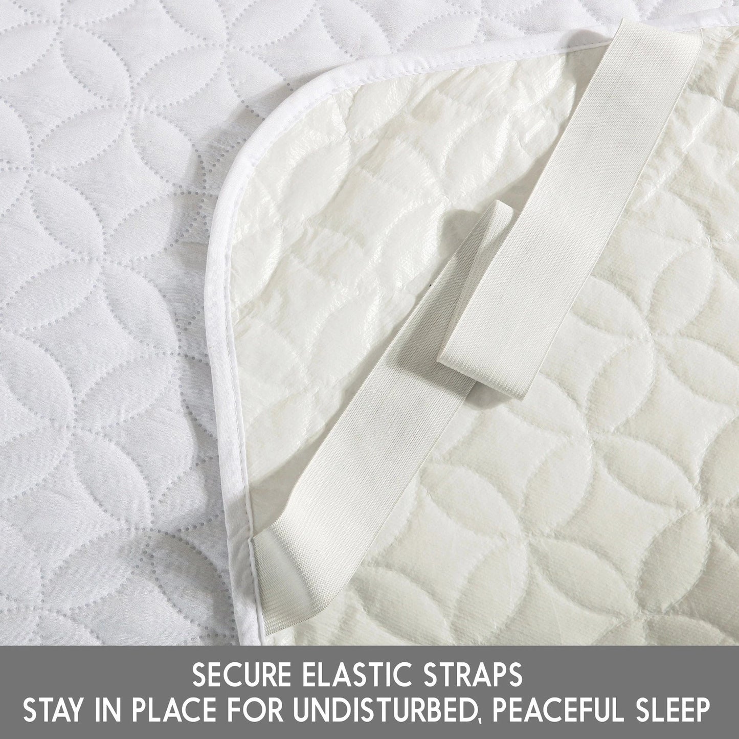 Waterproof Mattress Protector Elastic Straps 100% Waterproof