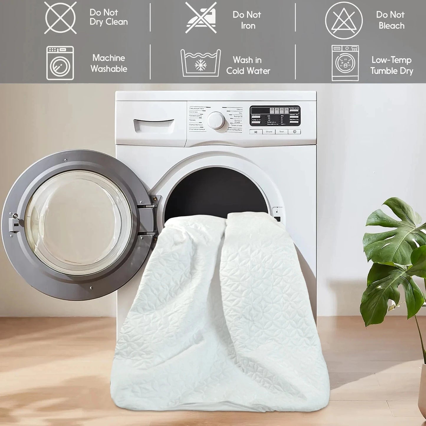 Waterproof Mattress Protector Elastic Straps 100% Waterproof