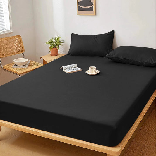 Premium Quality Elastic Fitted Bed Sheet – Soft Breathable Mattress Cover