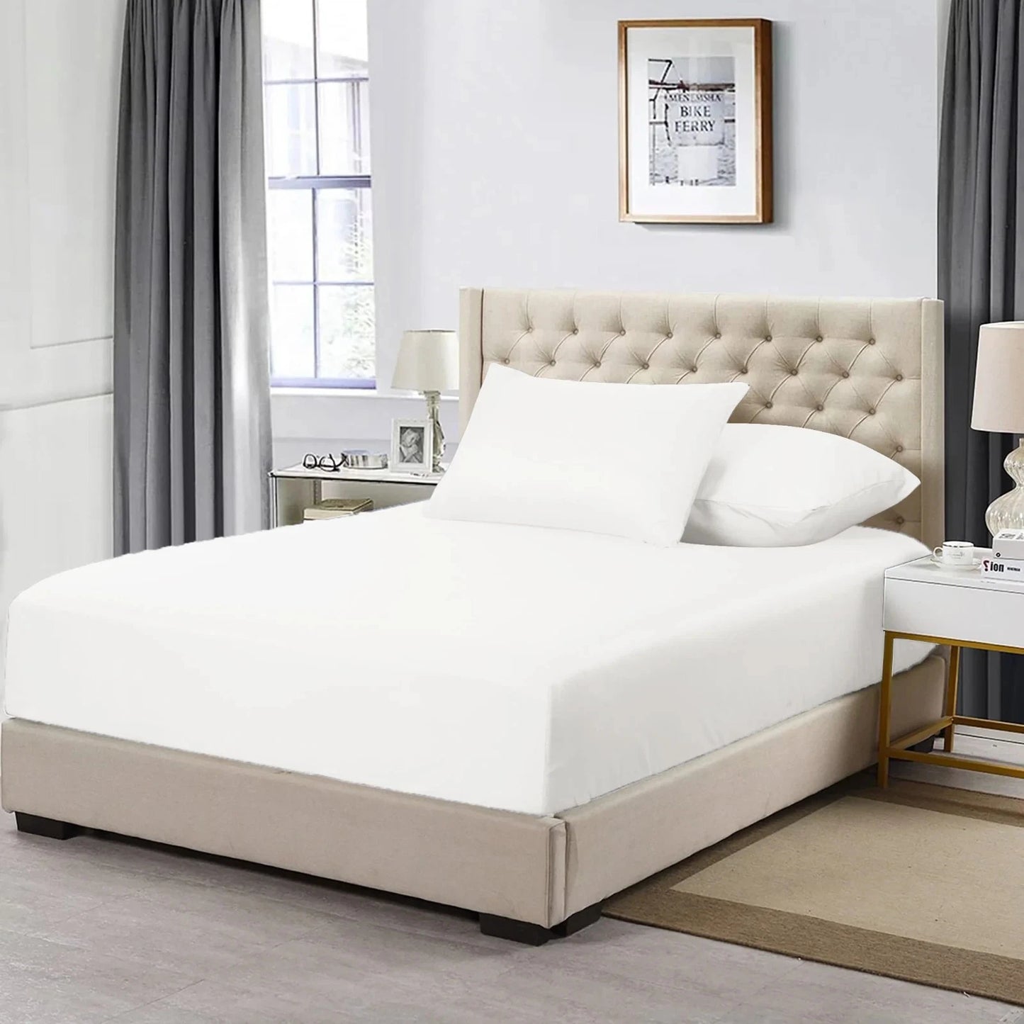 Premium Quality Elastic Fitted Bed Sheet – Soft Breathable Mattress Cover