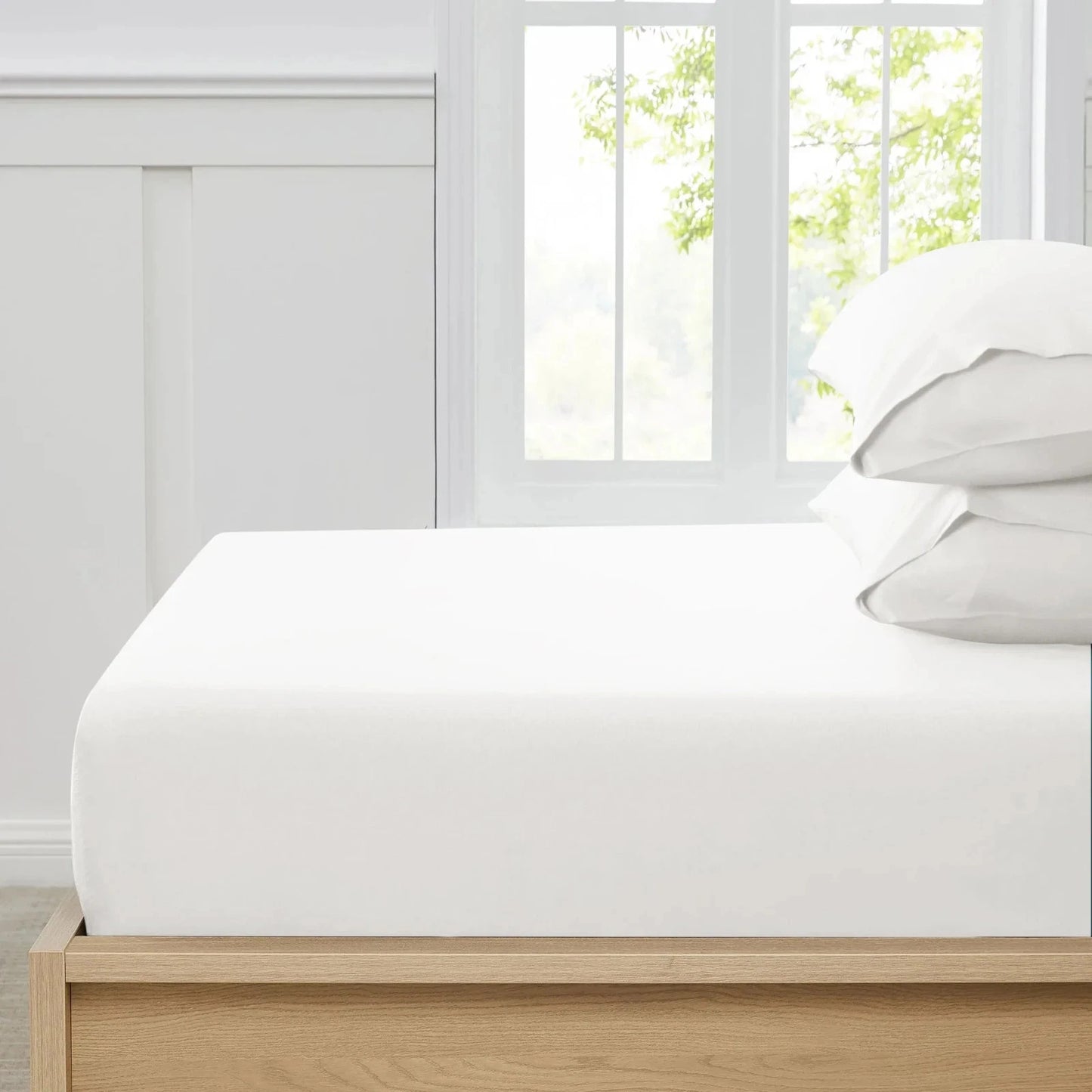 Premium Quality Elastic Fitted Bed Sheet – Soft Breathable Mattress Cover