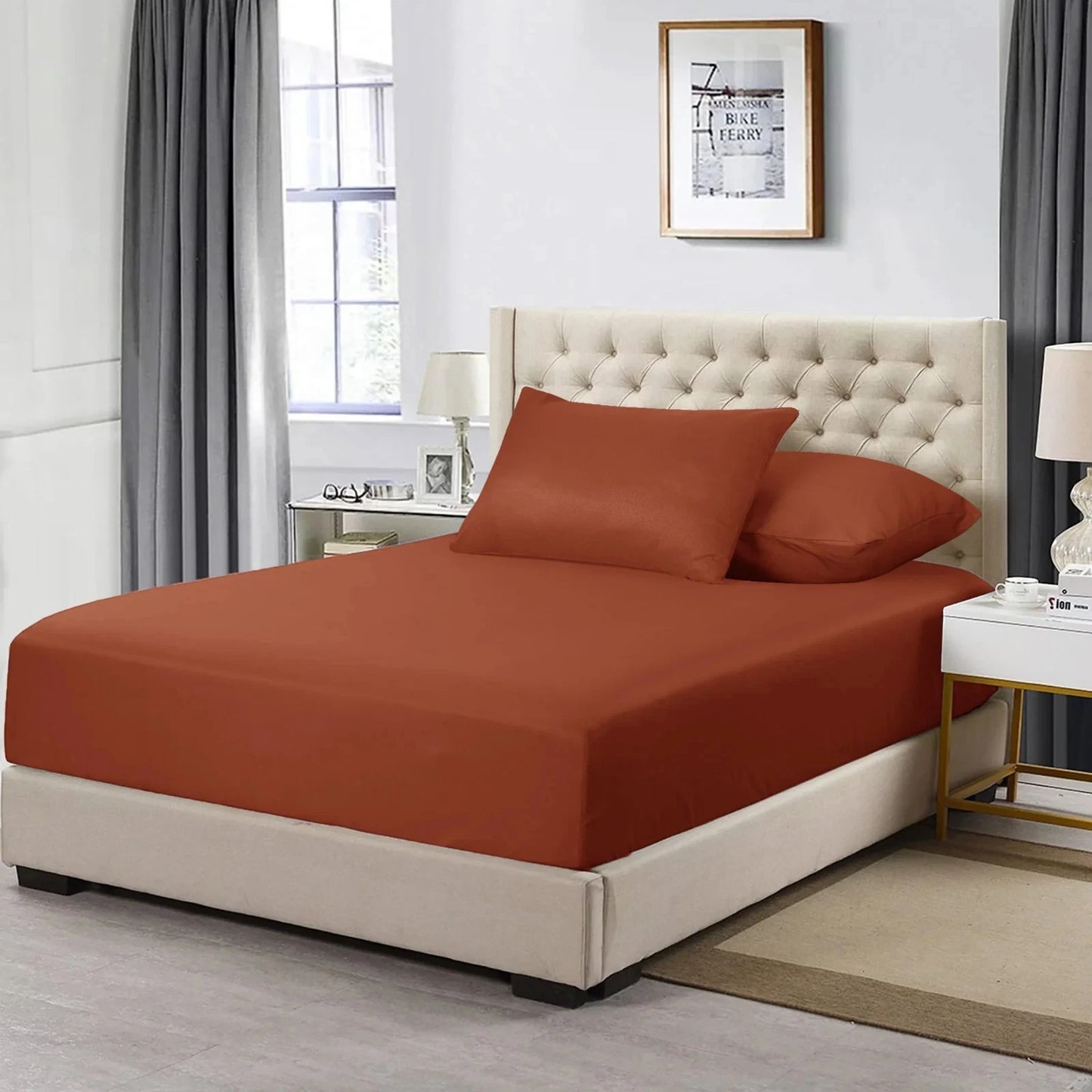 Premium Quality Elastic Fitted Bed Sheet – Soft Breathable Mattress Cover
