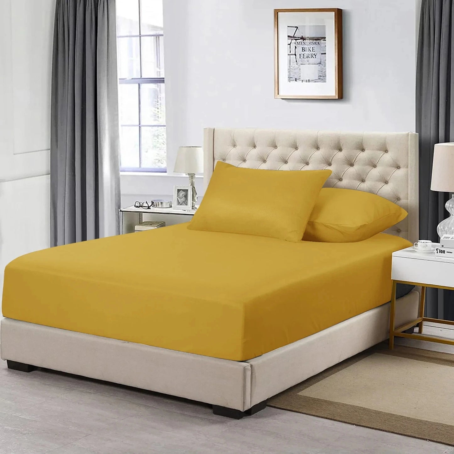 Premium Quality Elastic Fitted Bed Sheet – Soft Breathable Mattress Cover