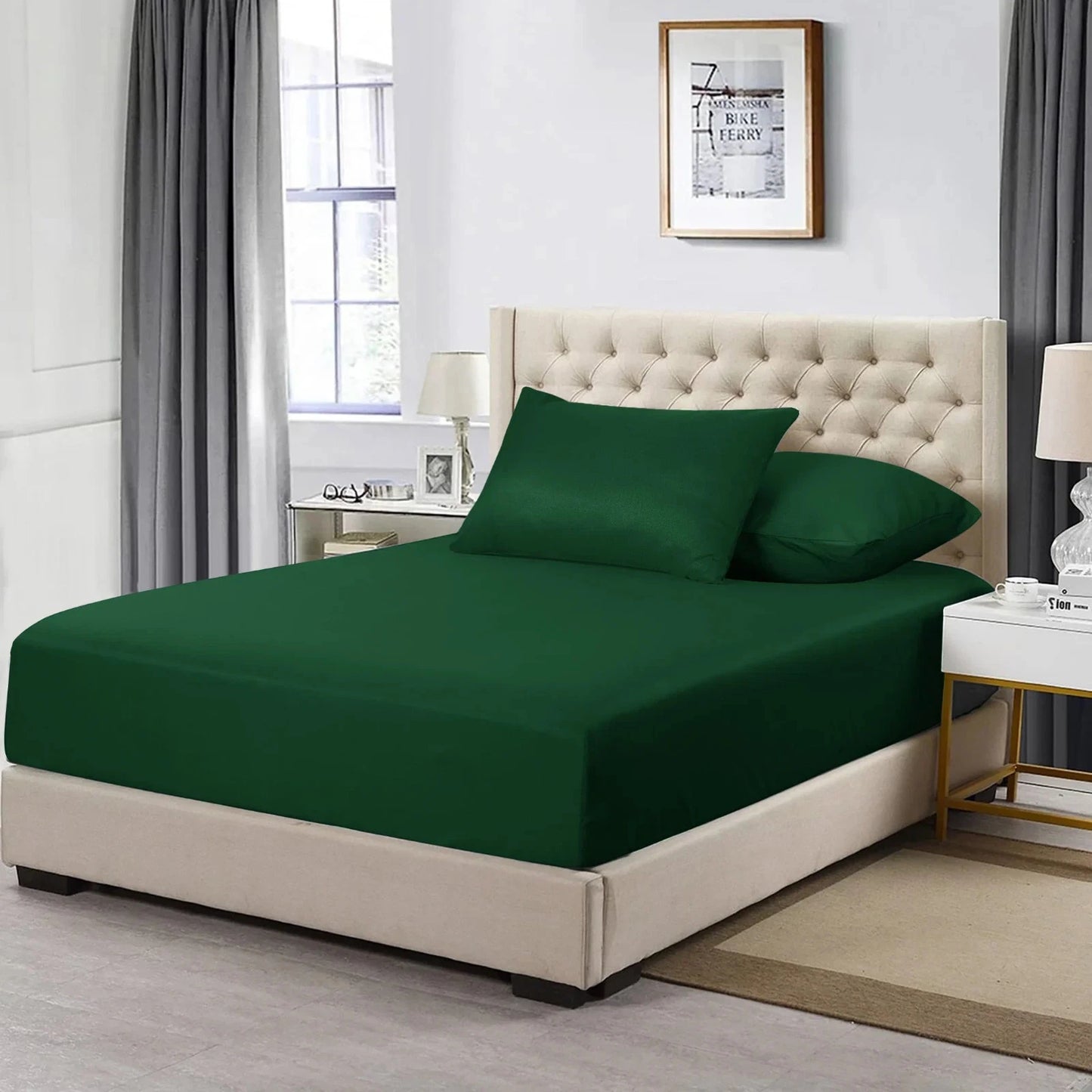 Premium Quality Elastic Fitted Bed Sheet – Soft Breathable Mattress Cover