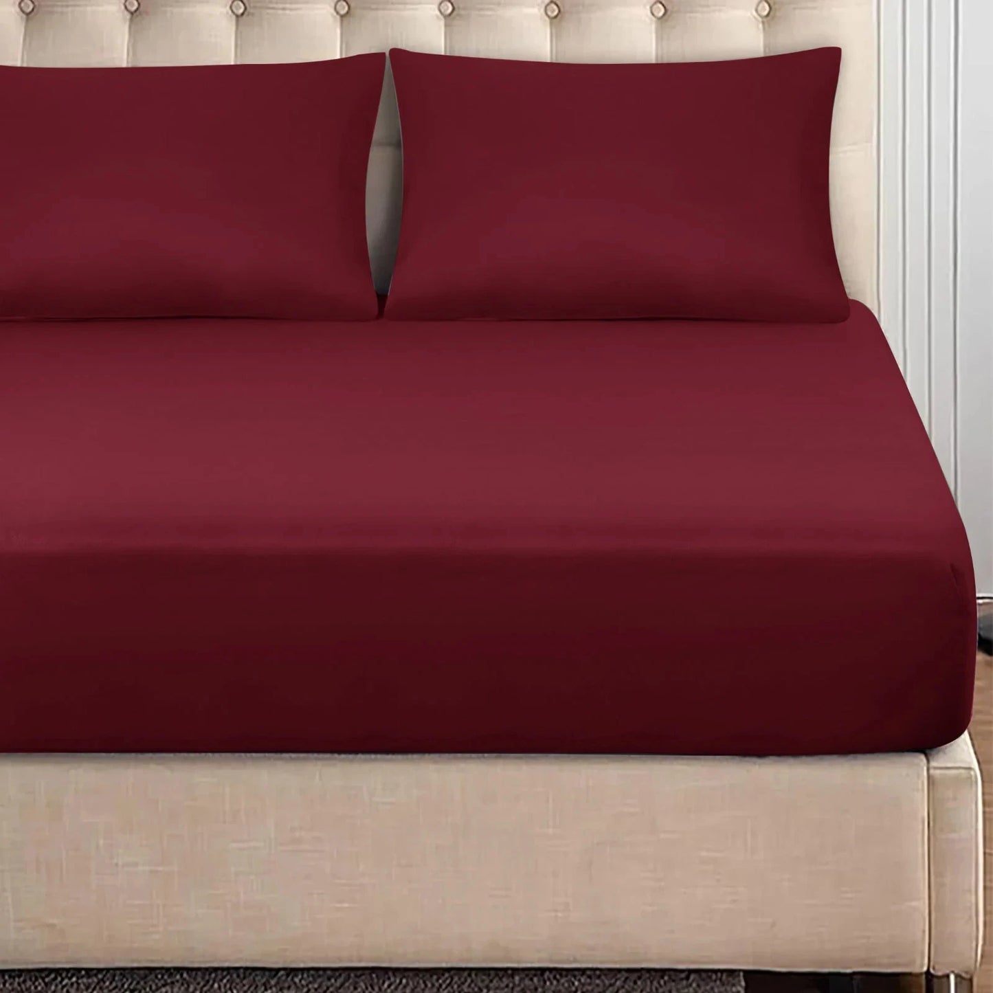 Premium Quality Elastic Fitted Bed Sheet – Soft Breathable Mattress Cover