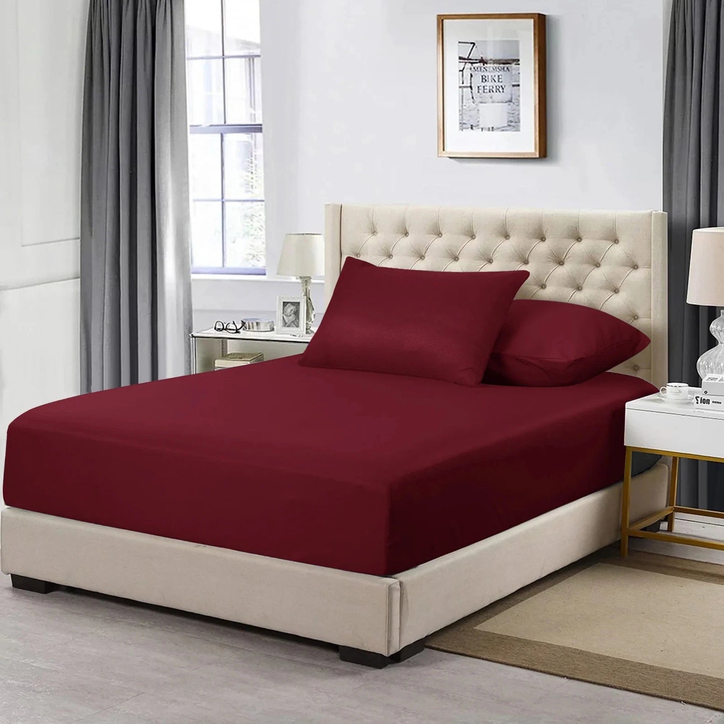Premium Quality Elastic Fitted Bed Sheet – Soft Breathable Mattress Cover