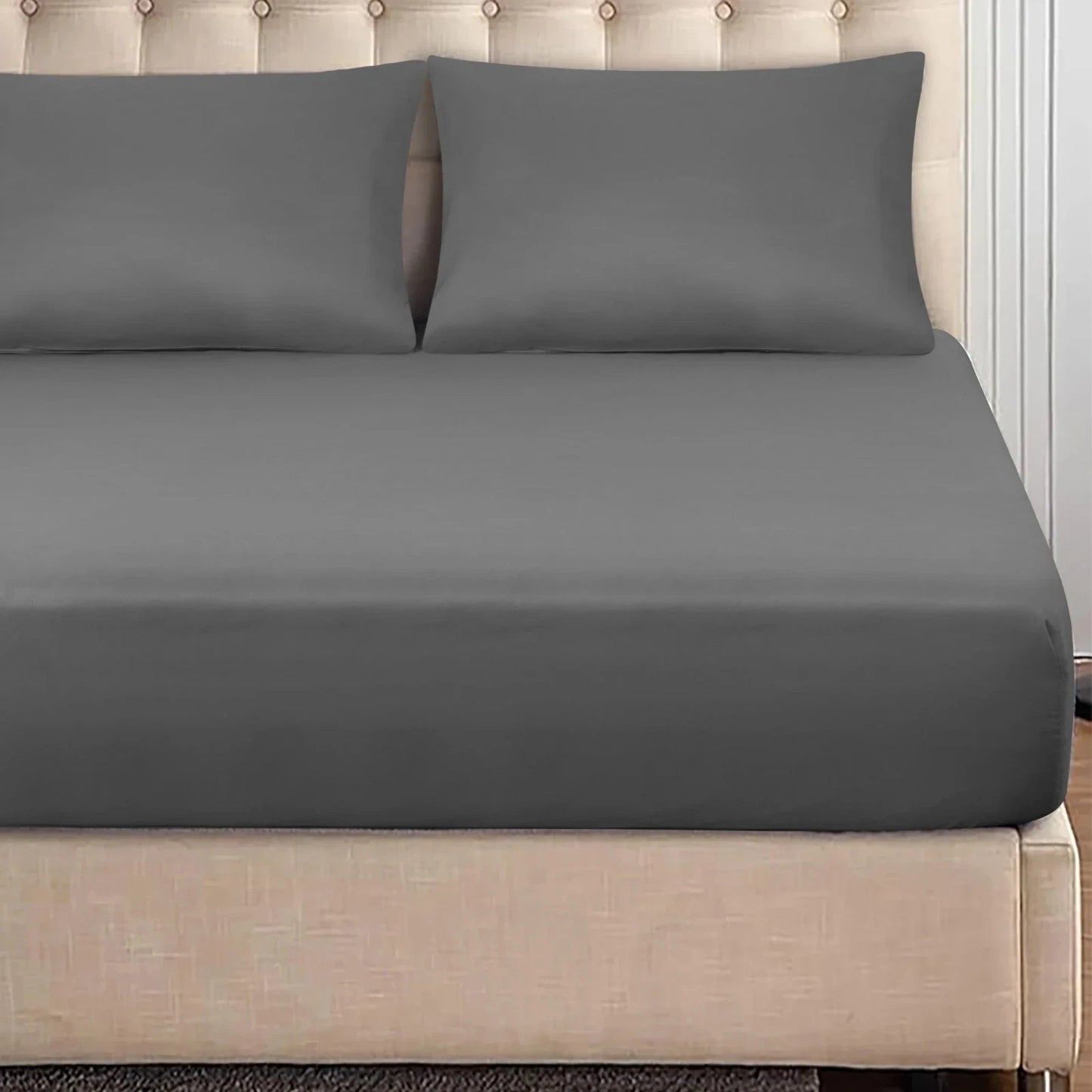 Premium Quality Elastic Fitted Bed Sheet – Soft Breathable Mattress Cover