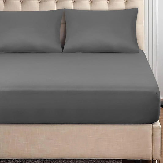 Premium Quality Elastic Fitted Bed Sheet – Soft Breathable Mattress Cover
