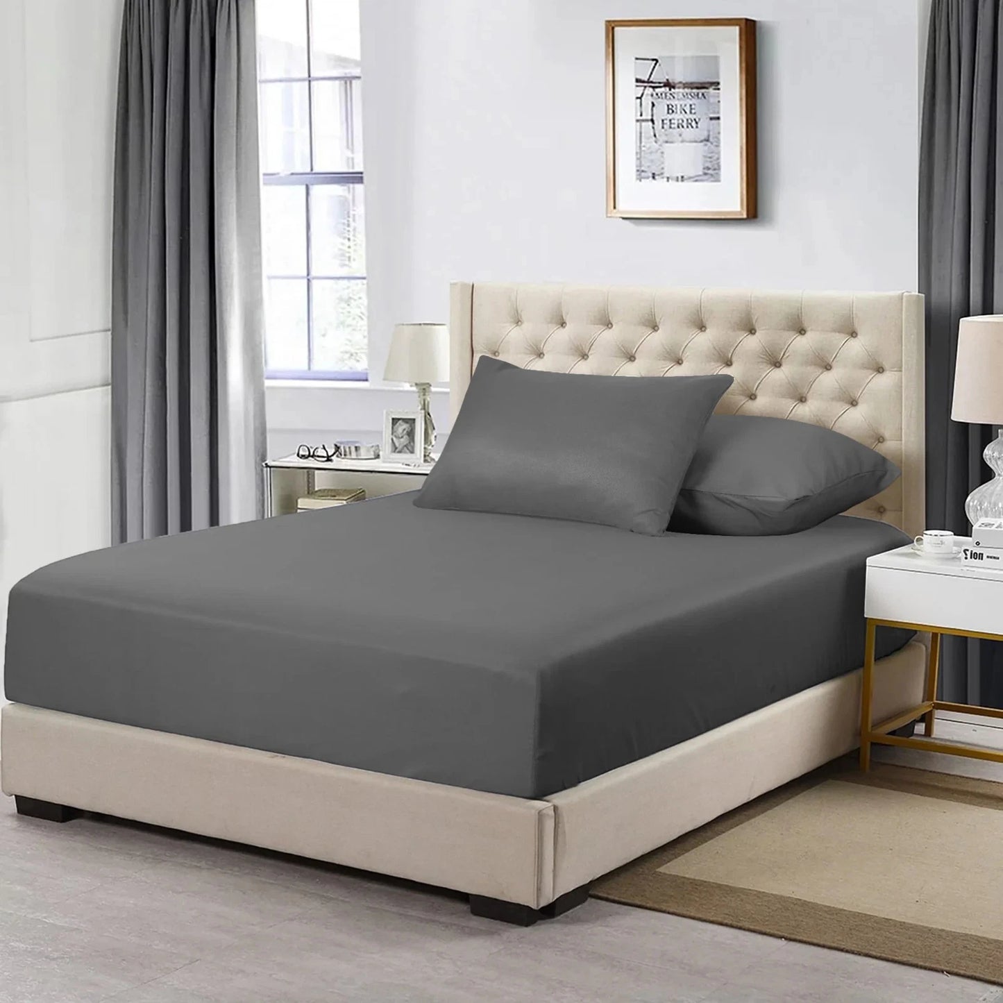 Premium Quality Elastic Fitted Bed Sheet – Soft Breathable Mattress Cover