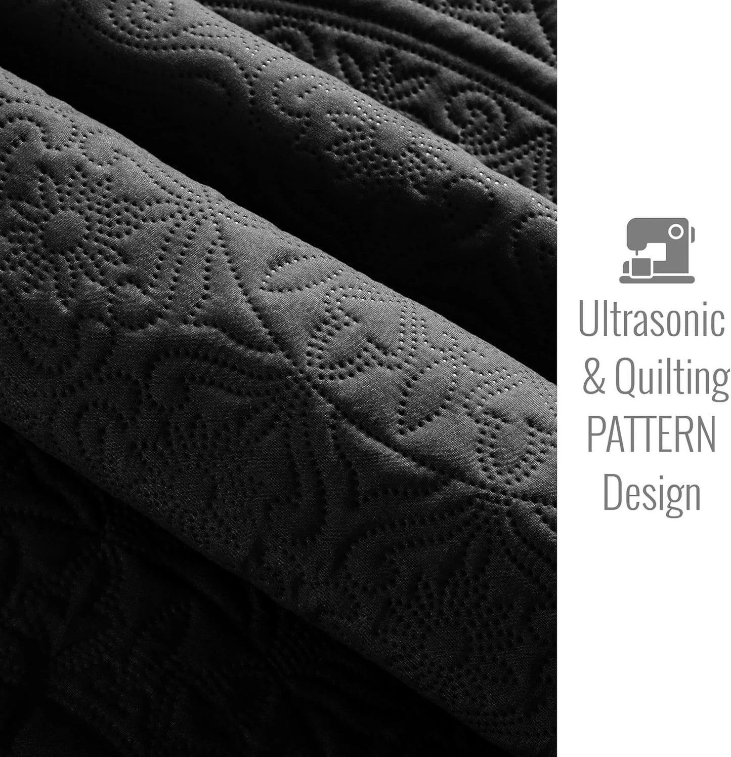Twin Size Summer Bedspread - Modern Style Coin Pattern Soft Ultrasonic Coverlet Quilts Bedding Set for All Season, 2 Piece (1 Quilt, 1 Pillow Sham)
