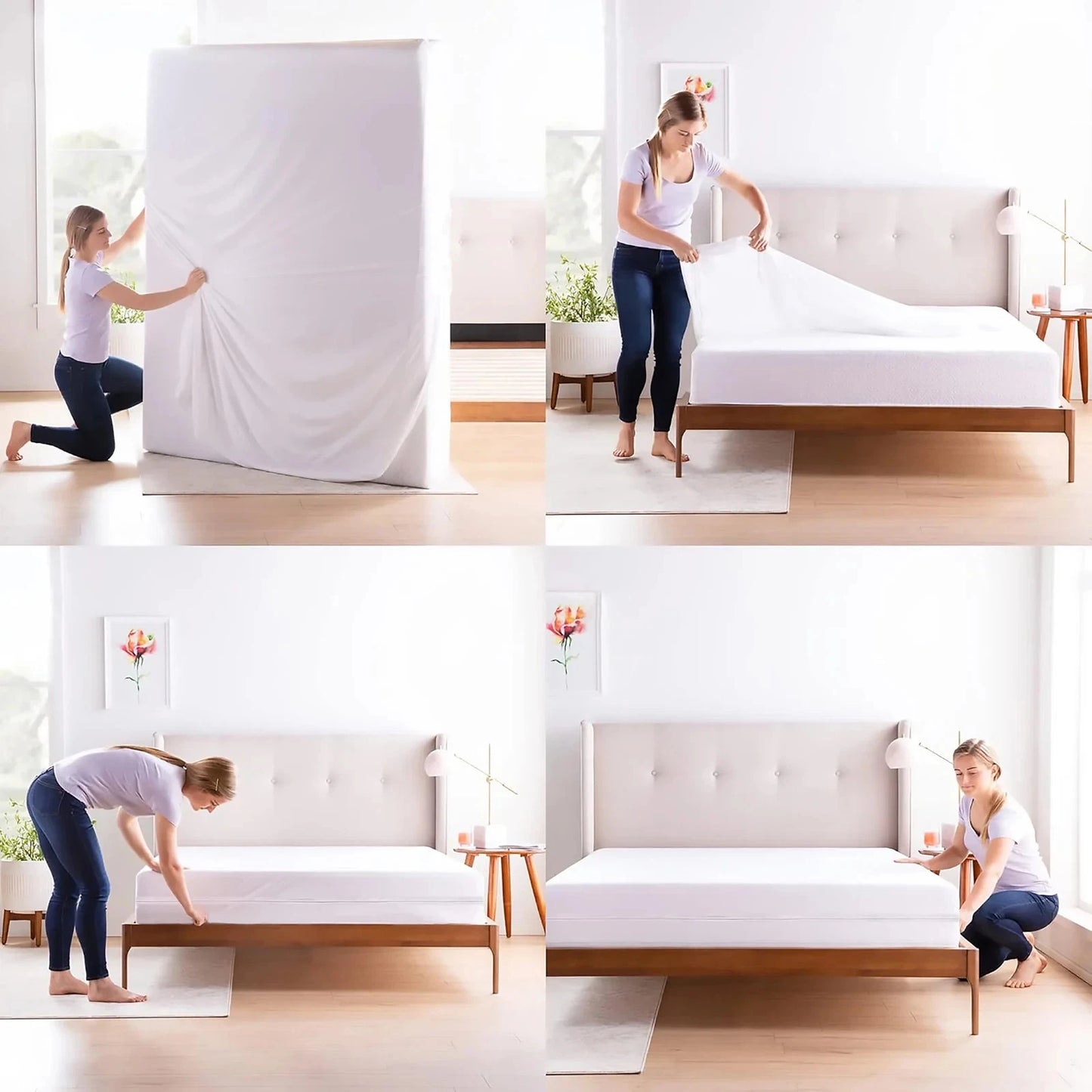 Waterproof Zippered Mattress Encasement Bed Bug Proof